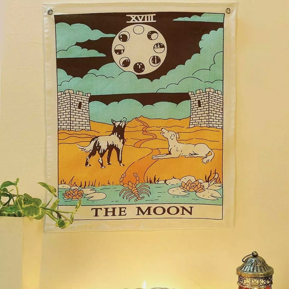 Tarot the Moon screenprint tapestry - Picture 3 of 3